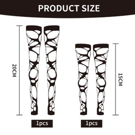 LCIEFKAE 2 Pieces Black Hollow Hole Socks, Creative Sexy Leggings, Fashionable Fishnet Stockings, Multipurpose Gothic Punk Accessories