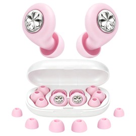 Ear Plugs for Sleeping, Soft and Reusable, Available in 4 Sizes, for Sleeping, Work, Study, Travel, Concerts, etc. (Pink)