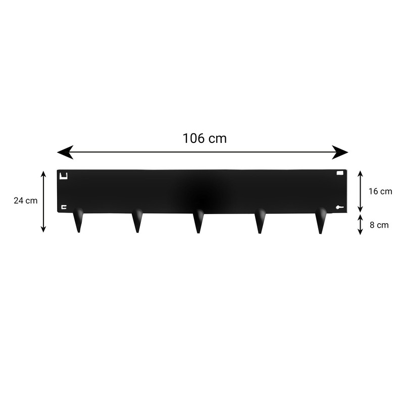 Wovar Lawn Edging Metal Black 24 x 106 cm Flexible