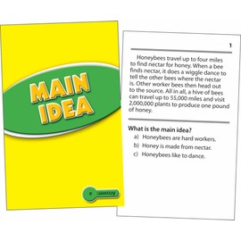 Edupress Reading Comprehension Practice Cards, Main Idea, Green Level (EP63401) Medium