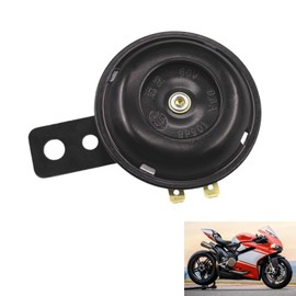 Signal Horn 12 V Loud, Universal Horn, Signal Horn 12 V, Horn, Motorcycle Horn, for Motorcycle, Tricycle, Pocket Bikes, 1 Piece, Black
