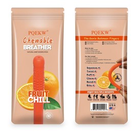 Chewing ventilation stick containing essential oils, used for natural focus aromatherapy, using essential oil aromatherapy to quit smoking Healthcare:_Orange flavor