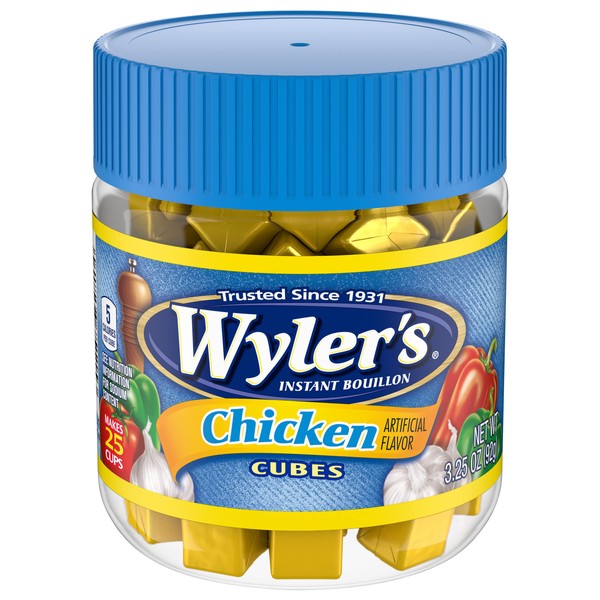 Wyler's Instant Bouillon, Chicken Cubes, 3.25 Ounce (Pack of 8)