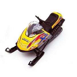 KiNSMART 5.25" Diecast Model Pullback Toy Snowmobile (Yellow)