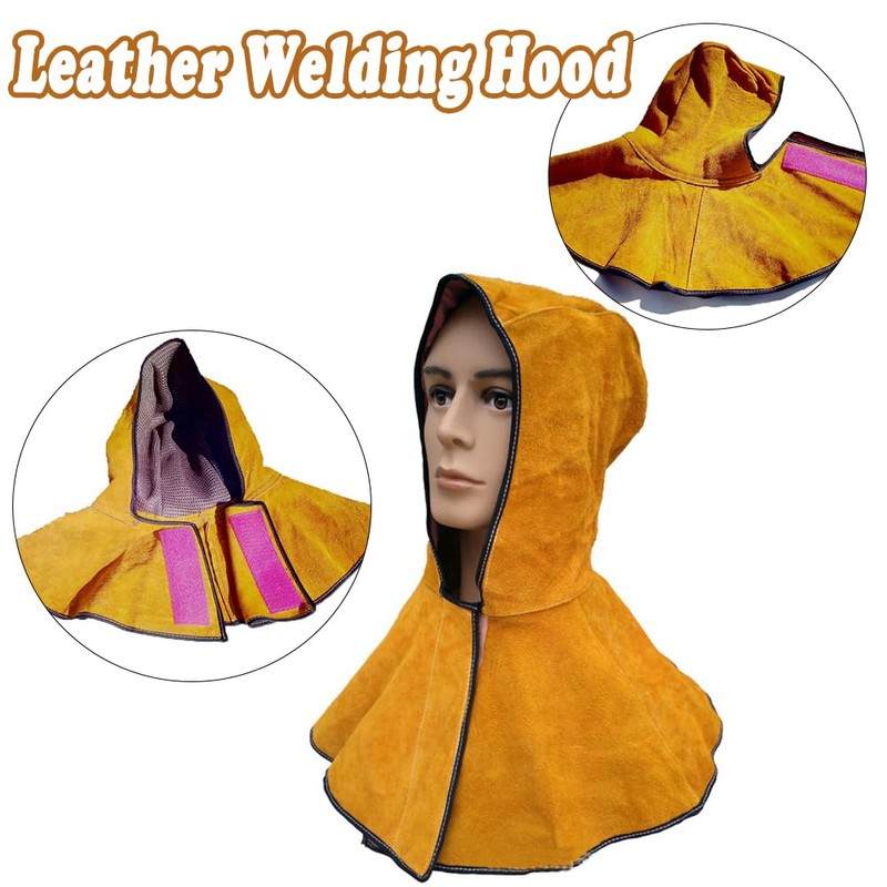 SEIWEI Leather Welding Hood Cowhide Split Leather Welding Mask Cover