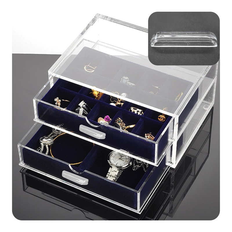 bociloy 12Pcs 2.75 Inch Transparent Acrylic Glass Door Handle Pulls,