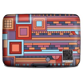 Monarque Frank Lloyd Wright Armored Wallet RFID Secure Data Theft Protection Credit Card Case (Saguaro Sunset)