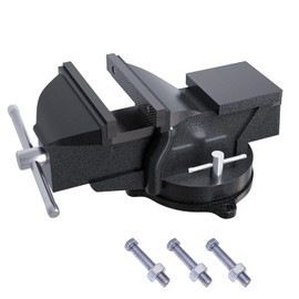 NEUWEABY Combination Vise | Heavy Duty Utility Pipe Bench Vise | 6" Bench Vices Jaw with Anvil Ductile Cast Iron | Secure Grip with Swivel Locking Base Table Top Clamp Heavy Duty Vice