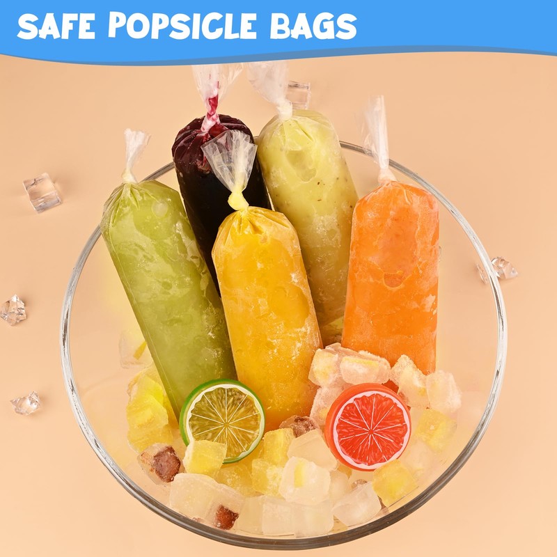 BokingOne Ice Lolly Bags Disposable, Ice Cream Mold Bags with