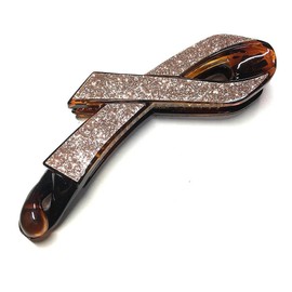 Viragio vi-0385a Banana Clip, Hair Accessory Clip, Ribbon, Simple, Hair Clip, Women’s, Designer - safety pink
