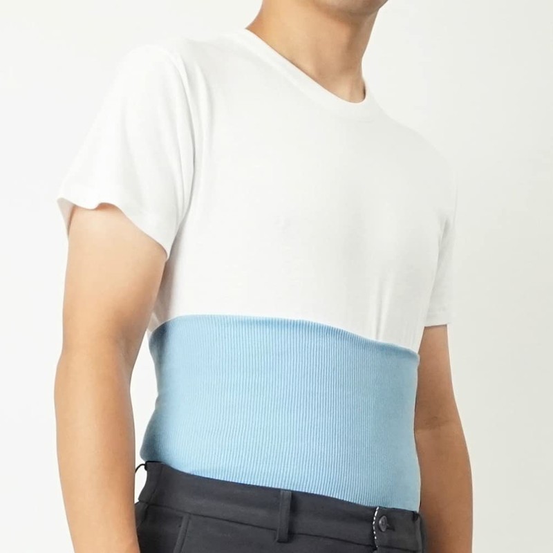Gunze H1000 Love Stomach Wrap (Haramaki), Cotton Rich, Ribbed, Unisex,