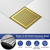 Bernkot Square Shower Drain 6", 304 Stainless Steel Floor Drain