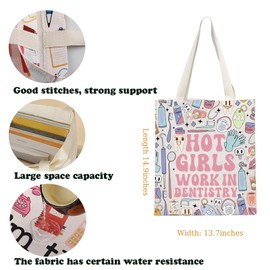 BAUNA Kieferorthopäden-Geschenk, Zahnarzt-Tragetasche, Zahnhygieniker, Abschlussgeschenk, Zahnarzthelferin, Geschenk, heiße Mädchen, Arbeit in der Zahnmedizin, Geschenk, Zahnarzt-Tragetasche, 35*40cm