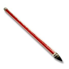 Decorative Glass Pencil with Colored Glass Filling, Handcrafted Art Display Piece (Lava Red)