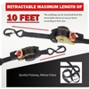 MOTO4U Auto Retractable Ratchet Straps 2-Pack | 1” x 10ft