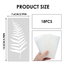 Duoxiate 18Pcs Crafting Stencils Reusable, Wildflower Stencils for Painting, Large Flower Stencils for Wood,Walls,Canvas,Home Decor,Plastic Art Drawing Templates,DIY Crafts,Flowers Stencils for Painting