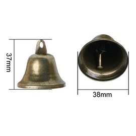 12Pcs Vintage Style Bronze Bells Home Decor Bells for Potty Training Dog Bells Making Wind Chimes Christmas Bell and Other Craft Project, 38mm/1.5inch Dia