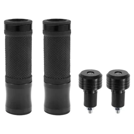 TUCKBOLD 7/8" 22mm 15/16" 24mm Motorcycle Hand Grips Cover Kit Aluminum Alloy Rubber Handle Bar Throttle Grips for Motorcycle Scooter Bicycle ATV Black 1 Set