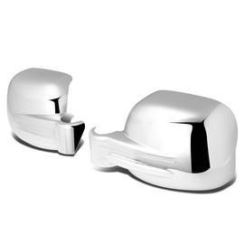 Replacement for Jeep Liberty KJ Pair of Exterior Side Door Mirror Covers (Chrome)