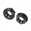 sourcing map M6 Serrated Flange Hex Lock Nuts, Carbon Steel