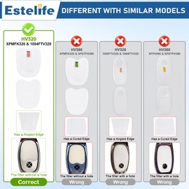 8 Pack HV345 Replacement Filters for Shark Rocket DeluxePro Zero-M Ultra-Light Corded Stick HV322 HV345 HV320 ZS350 ZS351 ZS352 Vacuum, 8 Foam&Felt Filters + 8 Post-Filters, Part # XPMFK320&1084FTV320