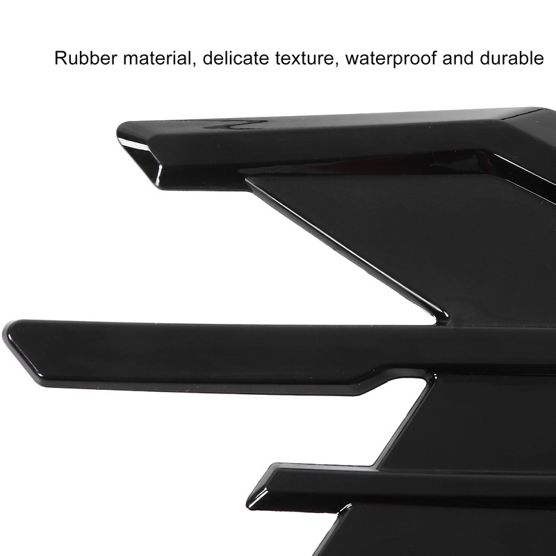 2Pcs/Set Car Side Cover Air Vent Trim Glossy Black Rubber