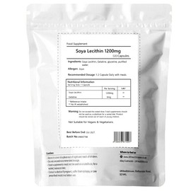 UKHealthHouse Lecithin Softgel Capsules – 1200mg x 500 Capsules – High Strength Omega 6 GLA Content – Great for New Mums & Feeding Newborns, Aids Metabolism & Women’s Health 