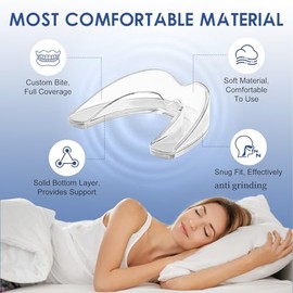 Anti Grinding Guard for Clenching Teeth at Night, Teeth Grinding Mouthguards for Sleeping, Mouth Guard for Grinding Teeth at Night, Night Guards for T