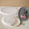 2PCS Large Irregular Silicone Resin Tray Mold,Round Oval Coasters Epoxy