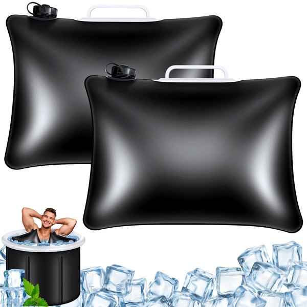 2 Pack(12L) Large Refillable Ice Bath Bags Water Chiller,Bathtub Freezer
