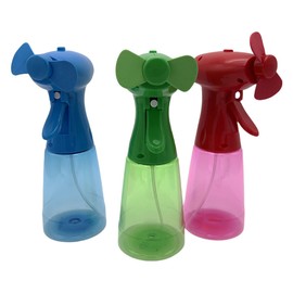 ATBOTP 2 Pack Elite Handheld Battery Powered Water Misting Fan (Blue)