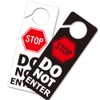 Funny Stop Do Not Enter Door Hanger Sign, 2 Pack(Double