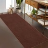 LUXLOOM Ultra-Soft Runner Rug 2x6 Brown Non Slip Backing Plush