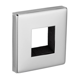 Heyalan Hand-held Shower Holder Flange Plate Polish Chrome Modern Shower Escutcheon Cover Plate 2.5'' Shower Wand Bracket Replacement Cover Plate, Square Escutcheon Wall Cover 1pc