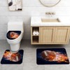 Jayden&Madge 4PCS/Set Fantasy Burning American Football Fabric Shower Curtain, Creative