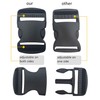 Generic 25mm Military-Grade Quick-Release Black Plastic Buckles - No-Sew Heavy
