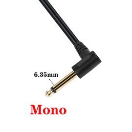 90 Grad 6,35 mm bis 3,5 mm Stereo Audio Kabel, 3,5 mm bis 6,35 mm Kopfhörer Jack Adapter, Rechtwinkel 1/4 Zoll TRS männlich bis 1/8 Zoll weibliche Verlängerung Kabel für Mixer(30cm) (6.35mm Mono)