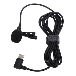 Pomya Lavalier Microphone USB C Wired, Clip On Lav Mics Noise Reduction for Stage YouTube Live Streaming, Super Low Delay