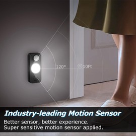 NIEGNOWOO LED Motion Sensor Puck Lights, Rechargeable Cabinet Lights, Stick on Wireless LED Night Light for Closet, Drawer, Shelf, Under Cabinet, Daylight White 6Pack, USB Charging Cord Included
