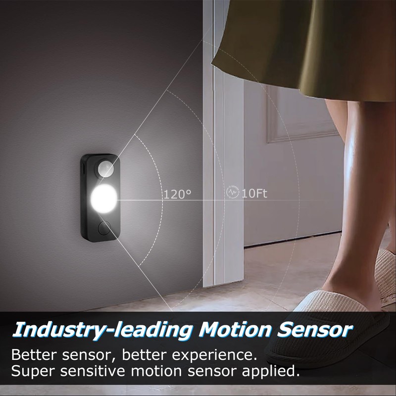 NIEGNOWOO LED Motion Sensor Puck Lights, Rechargeable Cabinet Lights, Stick
