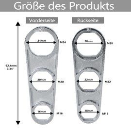 LANZLC Tap Aerator Mixing Nozzles Key Pack of 2, M16/M18/M20/M22/M24/M28 Stainless Steel Mixing Nozzle Wrench, Tap Wrench, Aerator Mixing Nozzle Aerator for Assembly and Disassembly