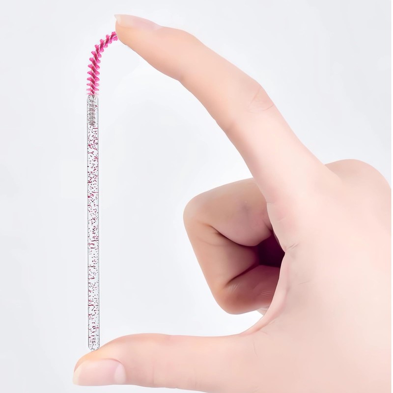 Corconess Skinny Mascara Wands 50pcs Mini Eyelash Brushes Disposable Lash