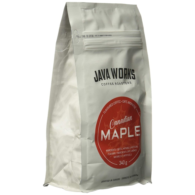 Java Works Coffee Canadian Maple Flavoured Coffee *Ground*, 340 Grams