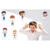 StikArt Teaching Kids Body Parts with Funny Stickers for Classrooms