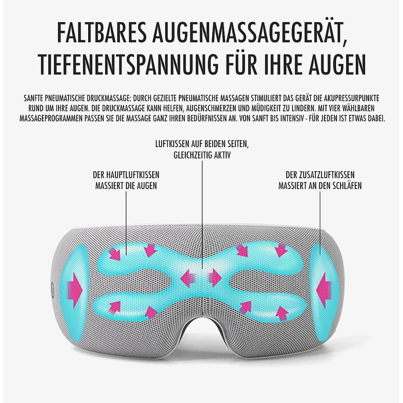 Newgen Medicals Eye Massager: Foldable Eye Massager Compression 4 Modes