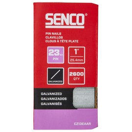 SENCO CZ13EAAR 1" 23 Gauge Pin Nails, Galvanized Finish 2,600 Count Pack