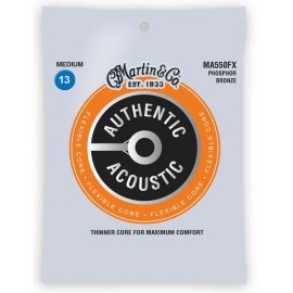 Martin MA550FX Flexible Core Phosphor Bronze Custom Acoustic Guitar Strings