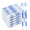 SLequipo 100 Prepasted Disposable Toothbrushes Individually Wrapped Pre Pasted Toothbrushes