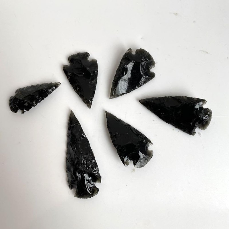 VIE Faceted Arrowhead, 3-4cm, Black Obsidian