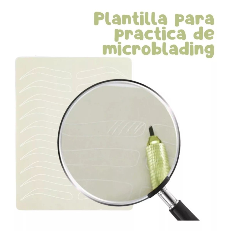 Universo en Linea 3 Piel Sintética Práctica Microblading Diseño Ceja